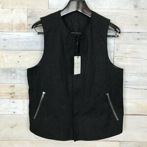 Asos Mens Vest Black Pockets Full Zip 40 NEW